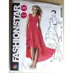 UNCUT McCall's M6698 Sewing Pattern for DRESS with flounces in sizes 12-20
